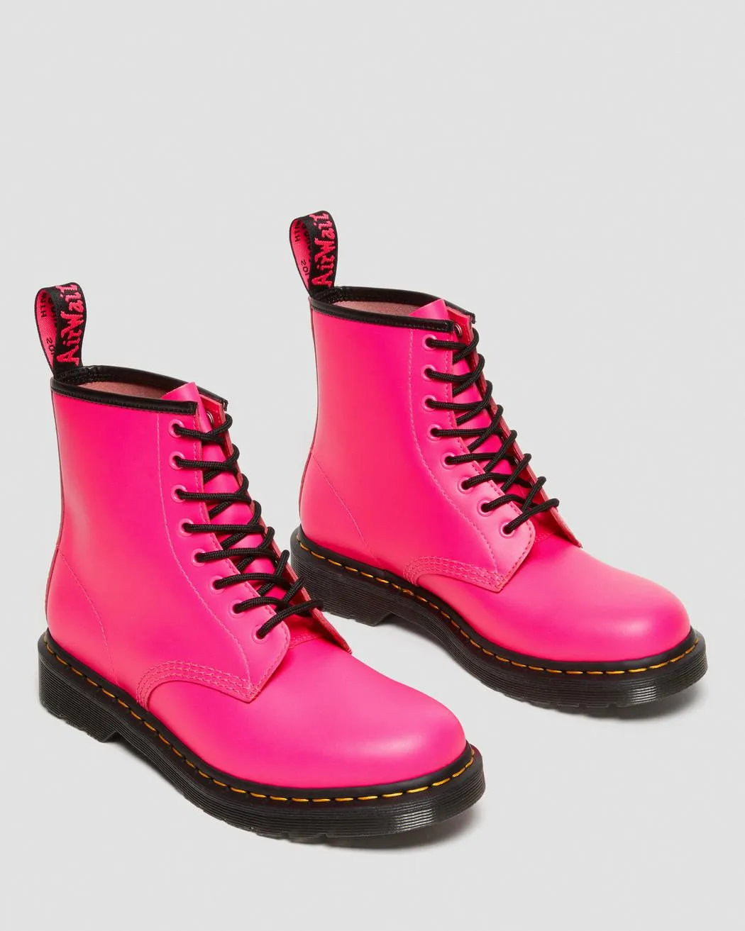 1460 Clash Pink Smooth Leather Lace Up Boot