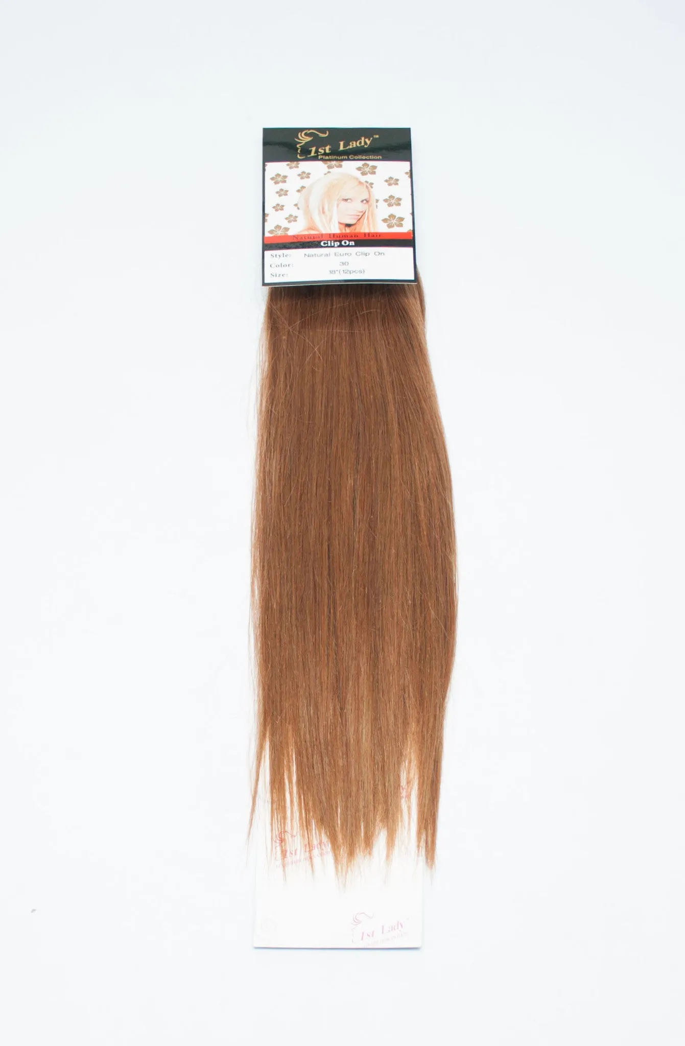 1st Lady Natural Euro Human Hair Blended Clip on Hair Extensions 18" (12Pcs)