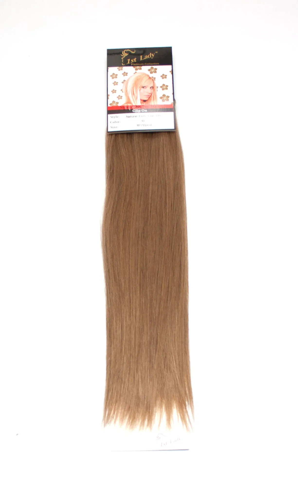 1st Lady Natural Euro Human Hair Blended Clip on Hair Extensions 18" (12Pcs)