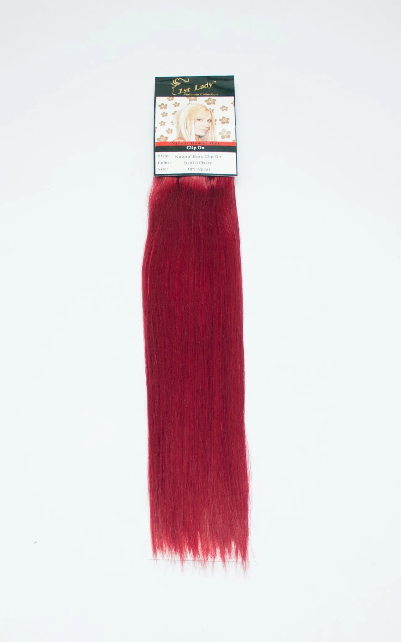1st Lady Natural Euro Human Hair Blended Clip on Hair Extensions 18" (12Pcs)