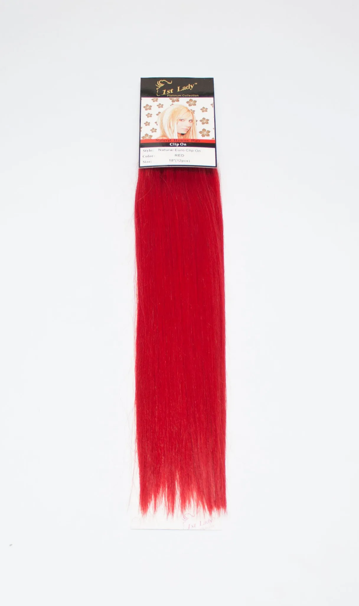1st Lady Natural Euro Human Hair Blended Clip on Hair Extensions 18" (12Pcs)