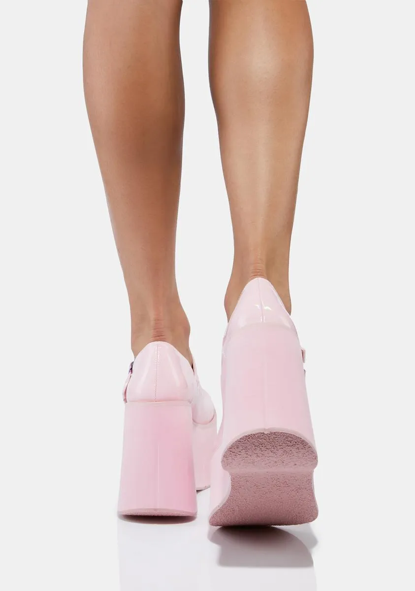 Baby Pink Dollhaus Platform Mary Janes