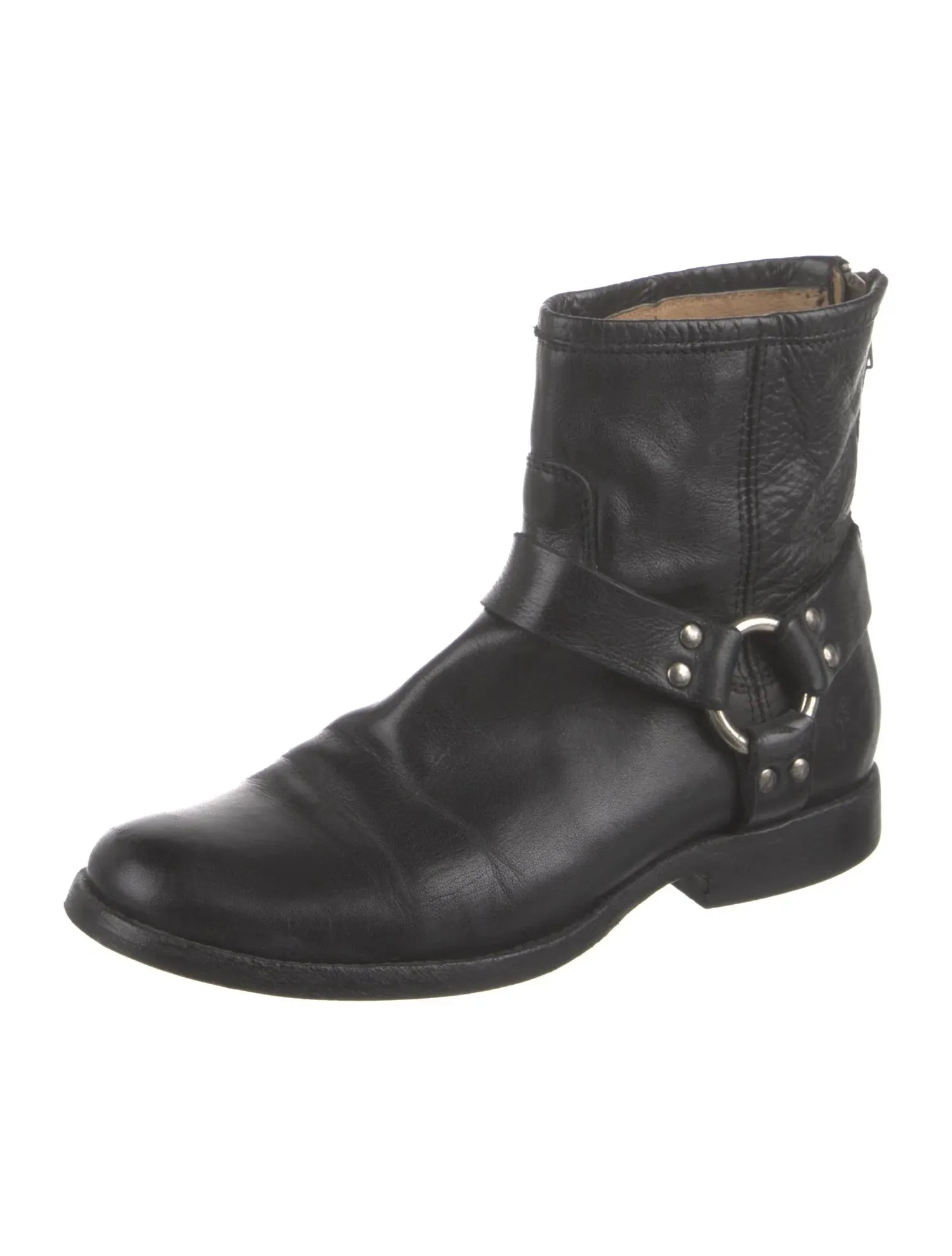 FRYE HARNESS SHORT LEATHER BOOTS