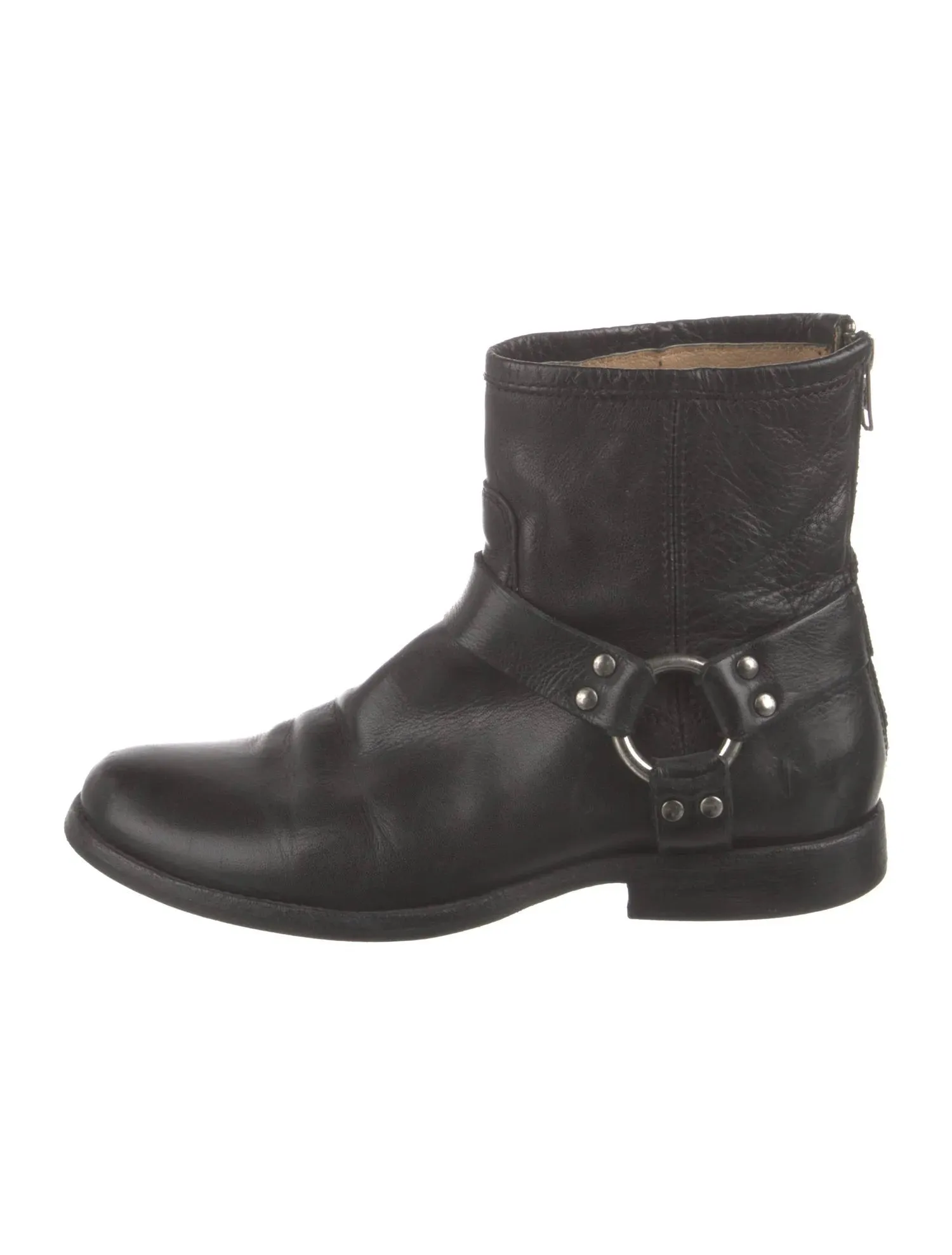 FRYE HARNESS SHORT LEATHER BOOTS