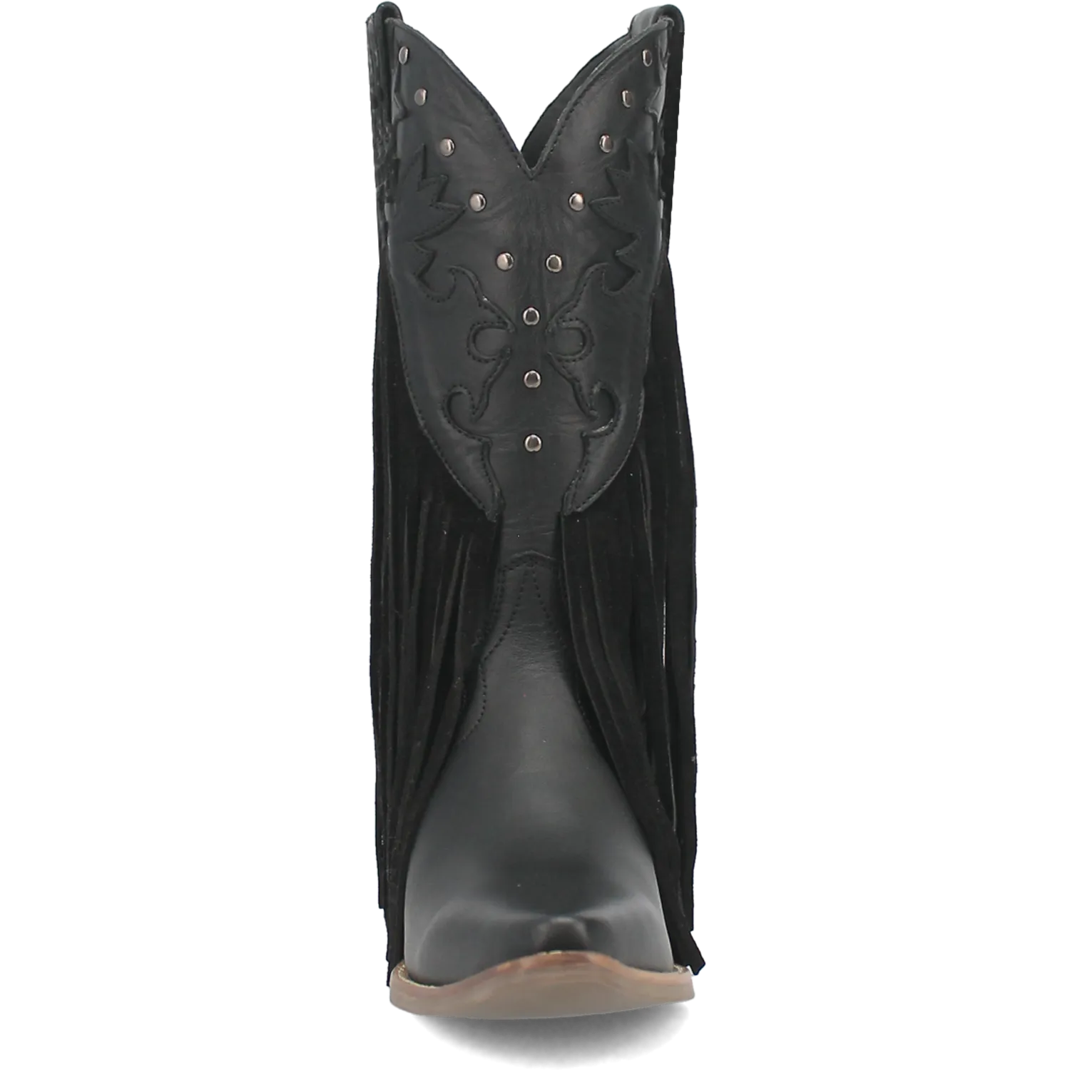 Hoedown Black Leather Fringe Boots (DS)