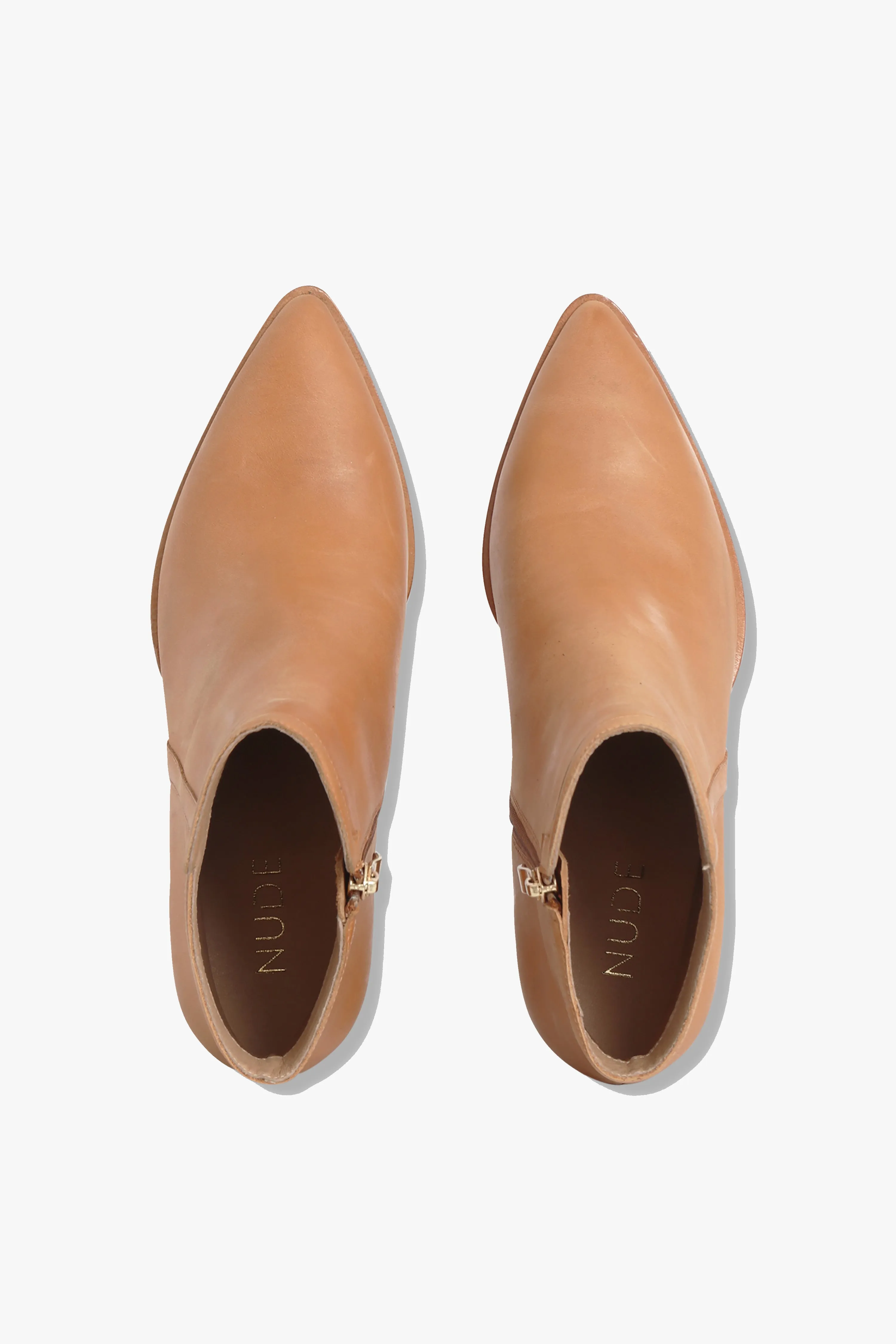 Marlee Mid Heel Tan Ankle Boot