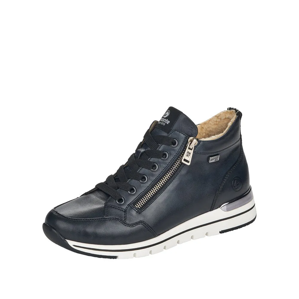 Remonte Ladies Trainer Boots Navy Blue Laced Zip R6770-14 sale