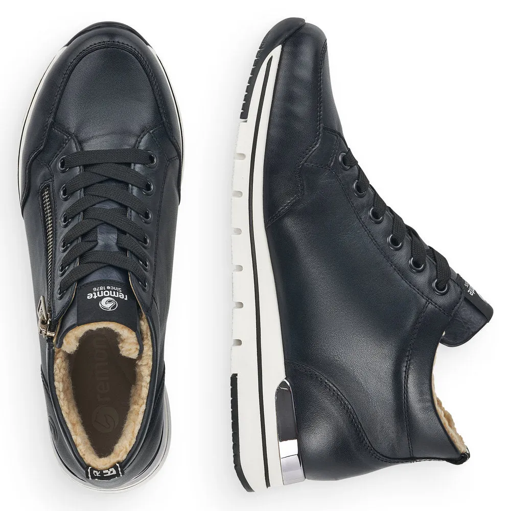Remonte Ladies Trainer Boots Navy Blue Laced Zip R6770-14 sale