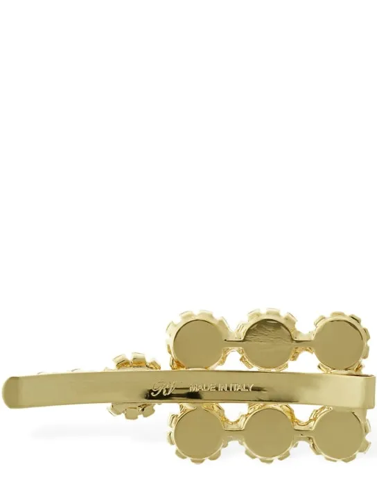 Roger Vivier   Flower hair clip w/ crystal details 