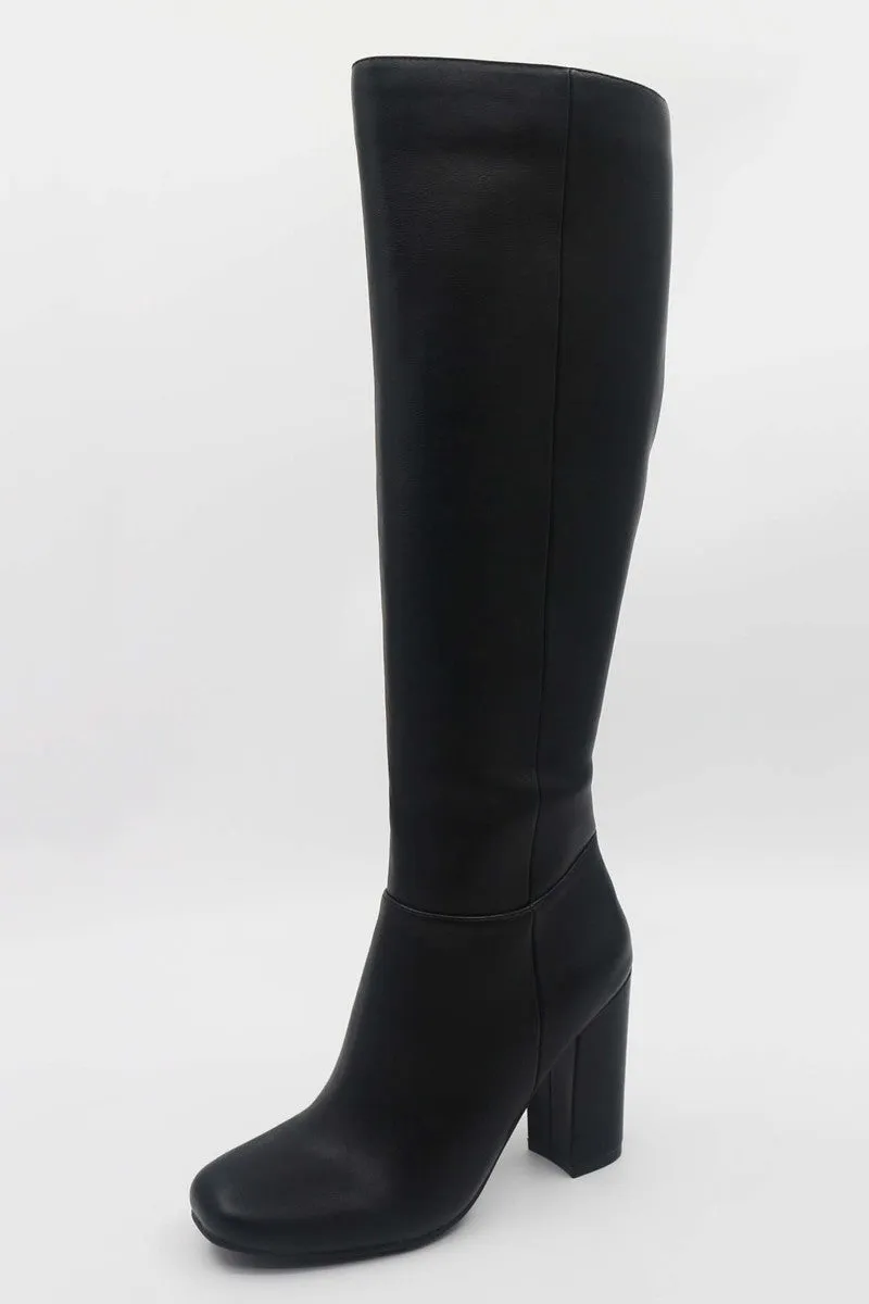 Verona Black Knee High Boots