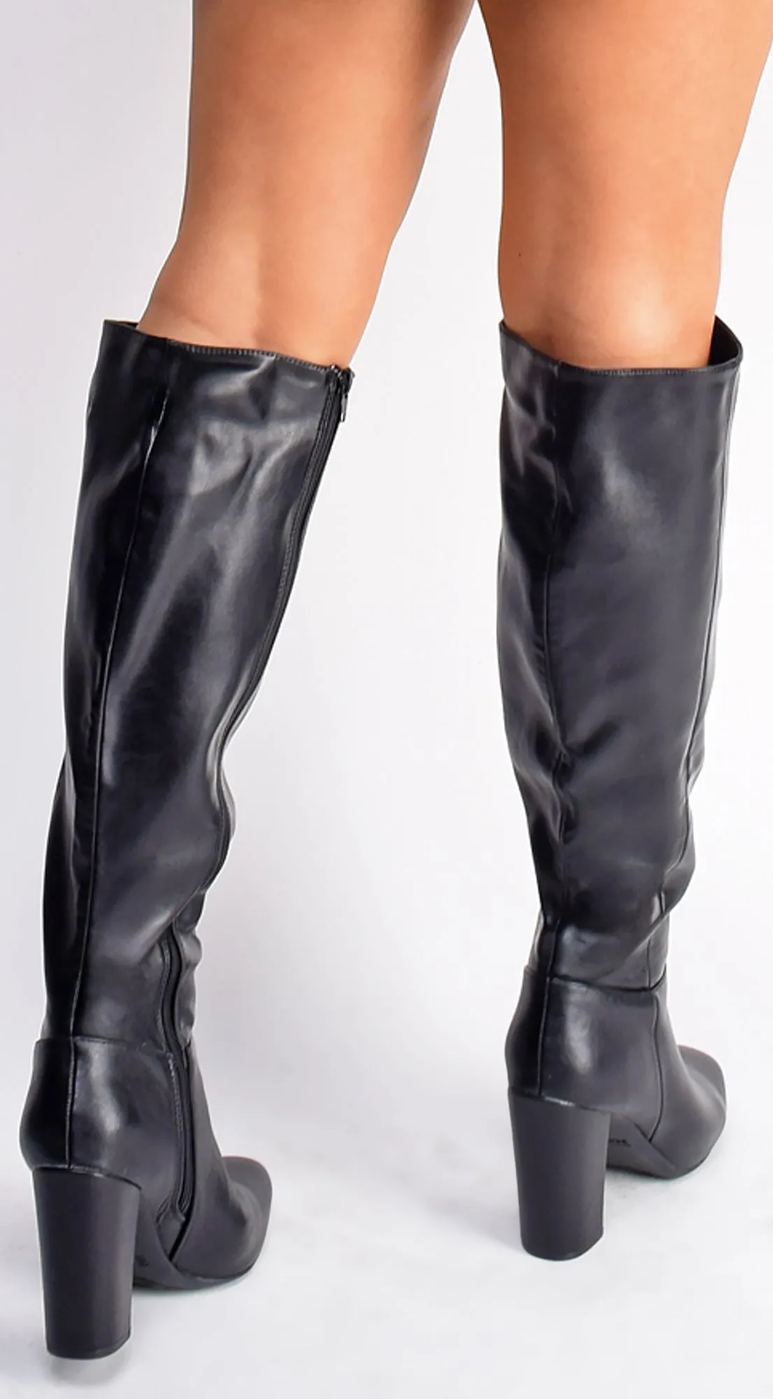 Verona Black Knee High Boots