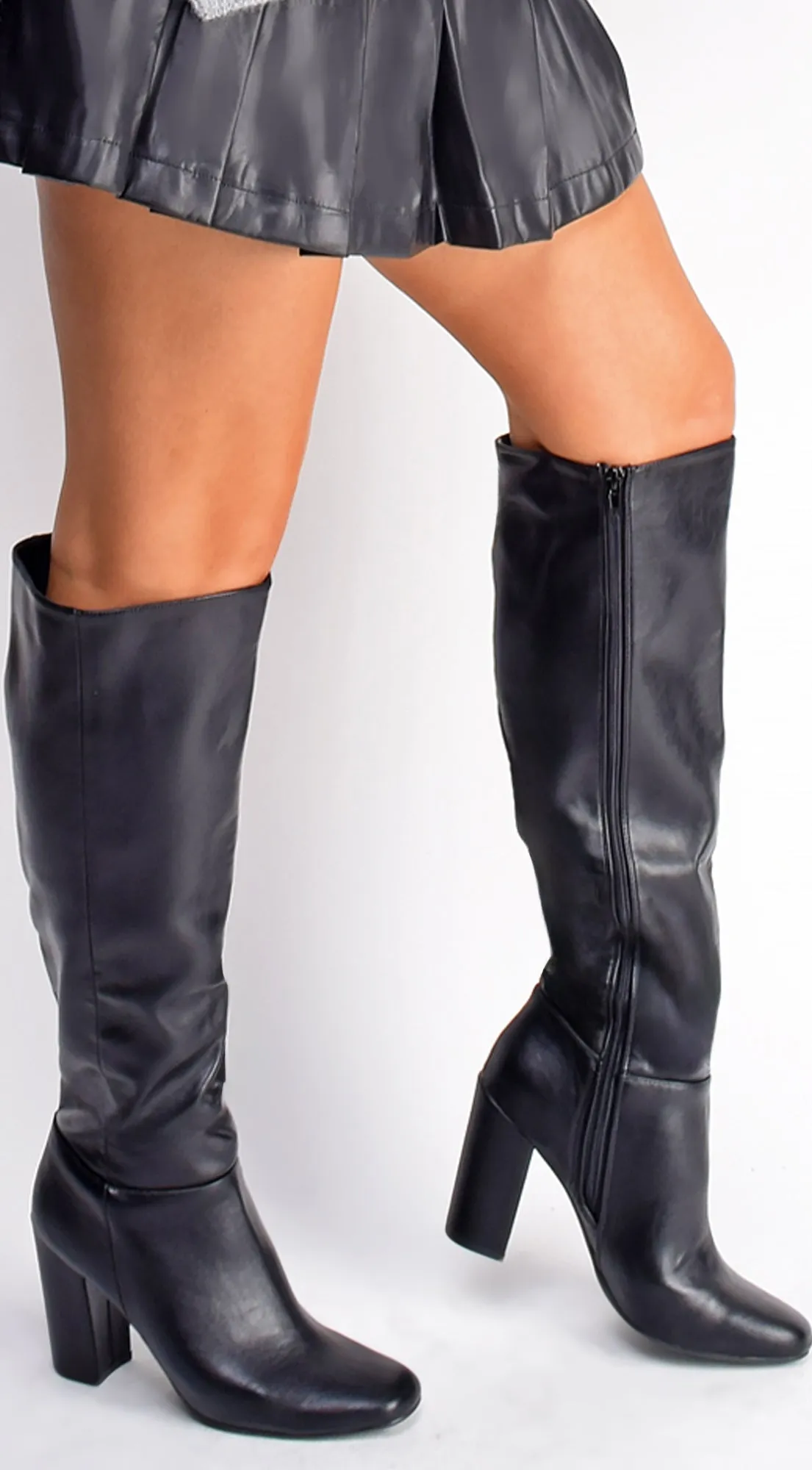 Verona Black Knee High Boots