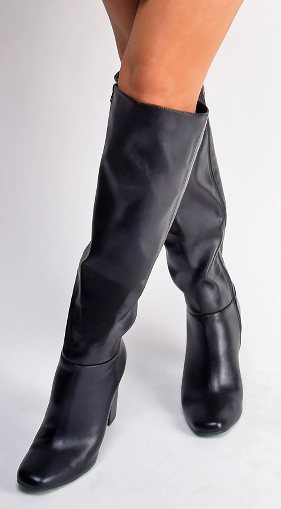 Verona Black Knee High Boots