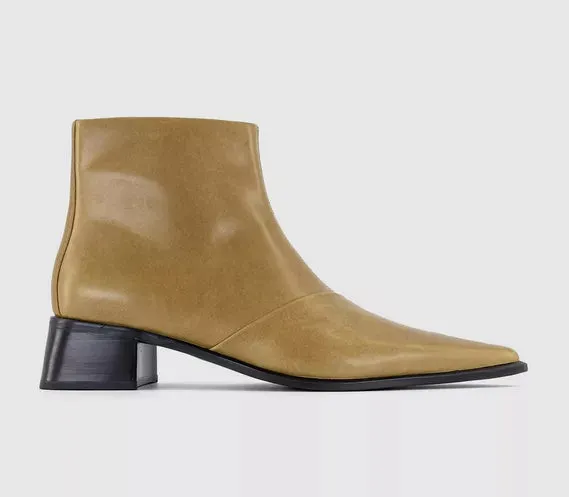 Vagabond Samira Ankle Boots - Amber Green for Women, Ideal for Atelier