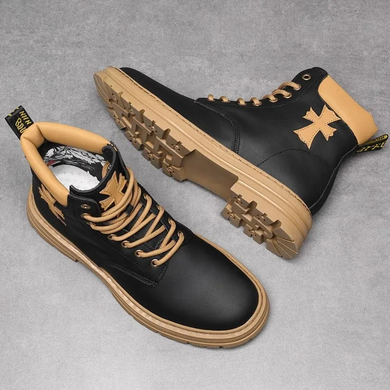 Worker Boots New Work Clothes Korean Trendy Mid-Top Martin Boots