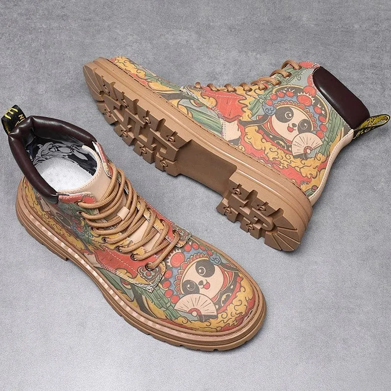 Worker Boots New Work Clothes Korean Trendy Mid-Top Martin Boots